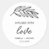 Olijfolie Bruiloft Favor Labels (Voorkant)