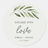 Olijfolie Bruiloft Favor Labels (Voorkant)