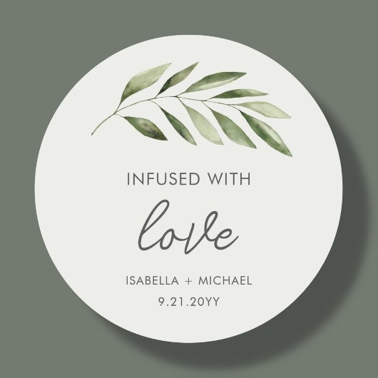 Olijfolie Bruiloft Favor Labels