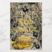 Olijfolie Bruiloft Favor Labels Wijn Etiket (Enkel label)