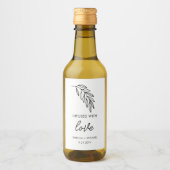 Olijfolie Bruiloft Favor Labels Wijn Etiket (Voorkant)