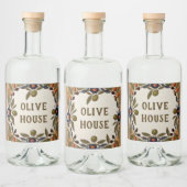  olijfolie Custom Text Bord Plaque Sign Likeurfles Etiket (Flessen)