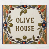  olijfolie Custom Text Bord Plaque Sign Likeurfles Etiket (Enkel label)