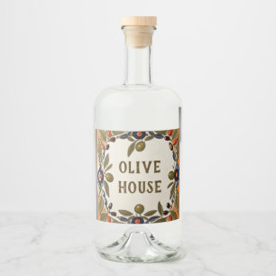  olijfolie Custom Text Bord Plaque Sign Likeurfles Etiket