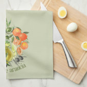 Olijfolie en Sinaasappel: Theedoek (Quarter Fold)