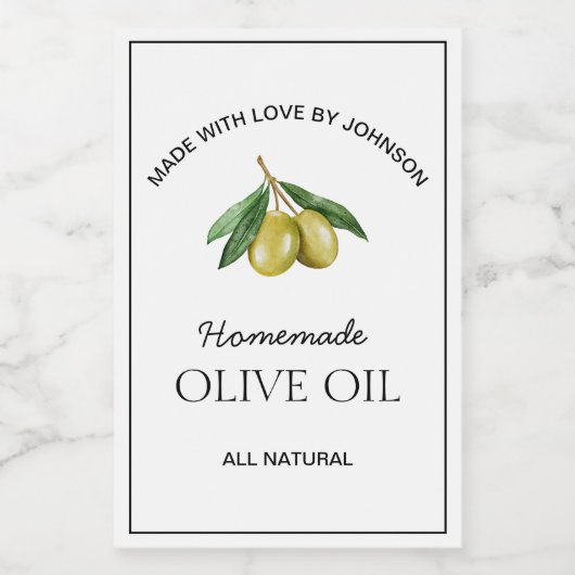 Olijfolie Etiket (Enkel label)