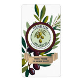 Olijfolie Etiket Sjablonen (Voorkant)