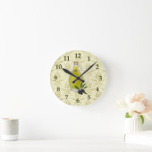 Olijfolie-fles en Damaspatroon Ronde Klok (Huis)