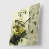 Olijfolie flesje kooktijd vierkante klok (Hoek)