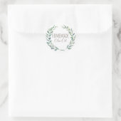 Olijfolie flesje Robuuste waslabel Ronde Sticker (Tas)