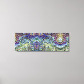 Olijfolie, groen, paars blauw, abstract canvas afdruk (Voorkant)