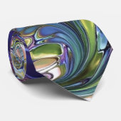 Olijfolie, groen, paars blauw stropdas (Opgerold)