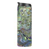 Olijfolie, groen, paars blauw thermosbeker (Geroteerd rechts)