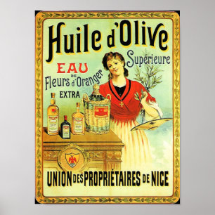 Olijfolie - koken poster