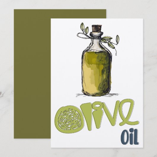 Olijfolie Mediterraan Gezond Biologisch زيت زيتون Kaart (Voorkant / Achterkant)