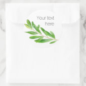 Olijfolie met bladeren ronde sticker (Tas)