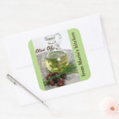 olijfolie met olijven vierkante sticker (Envelop)
