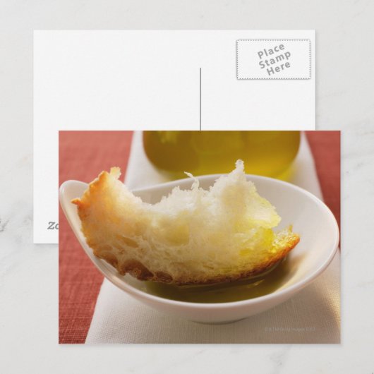 Olijfolie met wit brood briefkaart (Voorkant / Achterkant)