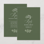 Olijfolie minimale waterverf groen antwoord (Voorkant / Achterkant)