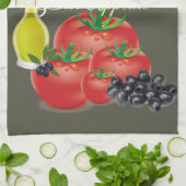 Olijfolie, Olijven, Brood Keuken Handdoek (Gevouwen)