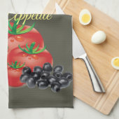 Olijfolie, Olijven, Brood Keuken Handdoek (Quarter Fold)