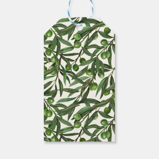 Olijfolie op witte basis cadeaulabel (Achterkant)