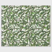 Olijfolie op witte basis cadeaupapier (Vlak)