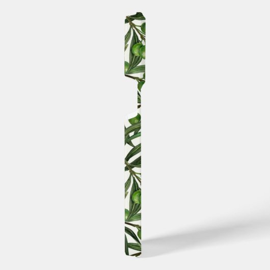 Olijfolie op witte basis iPhone hoesje (Rechterkant)