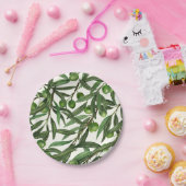 Olijfolie op witte basis papieren bordje (Feest)