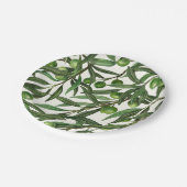 Olijfolie op witte basis papieren bordje (Gekanteld)