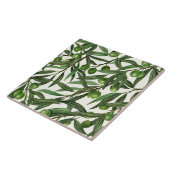 Olijfolie op witte basis tegeltje (Zijkant)