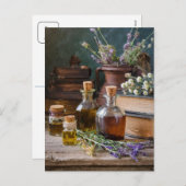 Olijfolie potten Briefkaart (Voorkant / Achterkant)