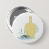 Olijfolie Ronde Button 7,6 Cm (Voorkant /achterkant)