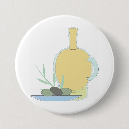 Olijfolie Ronde Button 7,6 Cm (Voorkant)