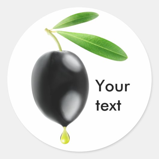 Olijfolie Ronde Sticker (Voorkant)