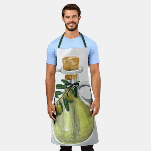 Olijfolie Schort (Gedragen)