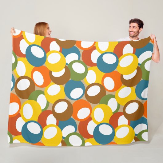 Olijfolie uit de jaren zeventig fleece deken (In situ)