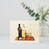 Olijfolie van evoo en veggies briefkaart (Staand voorkant)