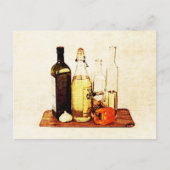 Olijfolie van evoo en veggies briefkaart (Voorkant)