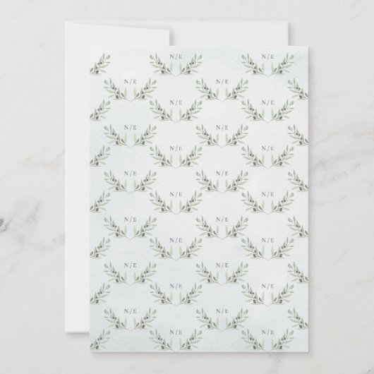 Olijfolie van gemengde waterverf + waterverf (Achterkant)