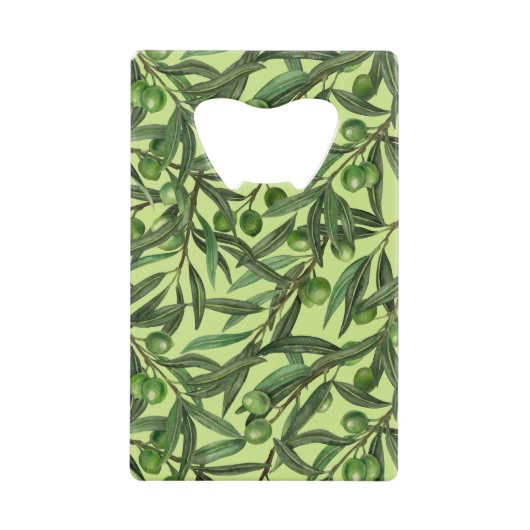 Olijfolie van honingdauw creditkaart flessenopener (Voorkant)