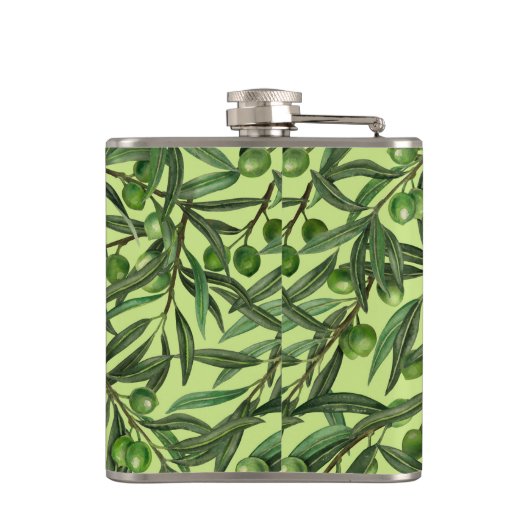 Olijfolie van honingdauw heupfles (Achterkant)