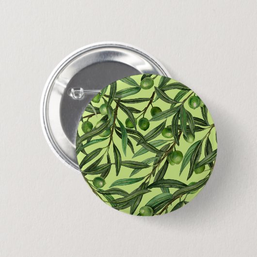 Olijfolie van honingdauw ronde button 5,7 cm (Voorkant /achterkant)