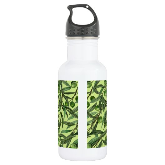 Olijfolie van honingdauw waterfles (Achterkant)