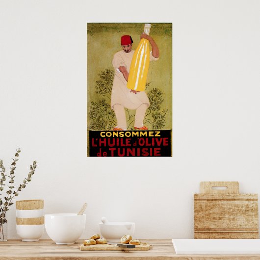 Olijfolie -  voedingskunst poster (Keuken)