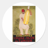 Olijfolie - voedingskunst ronde sticker (Voorkant)