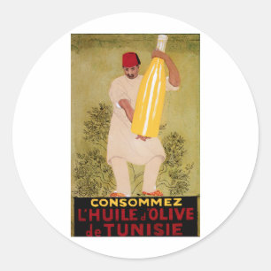 Olijfolie - voedingskunst ronde sticker