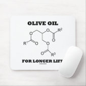 Olijfolie voor langere levensduur (molecule) muismat (Met muis)