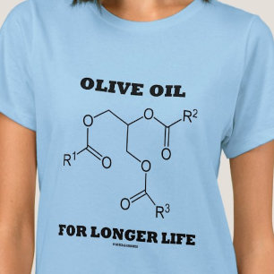Olijfolie voor langere levensduur (molecule) t-shirt
