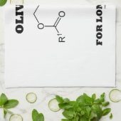 Olijfolie voor langere levensduur (molecule) theedoek (Gevouwen)